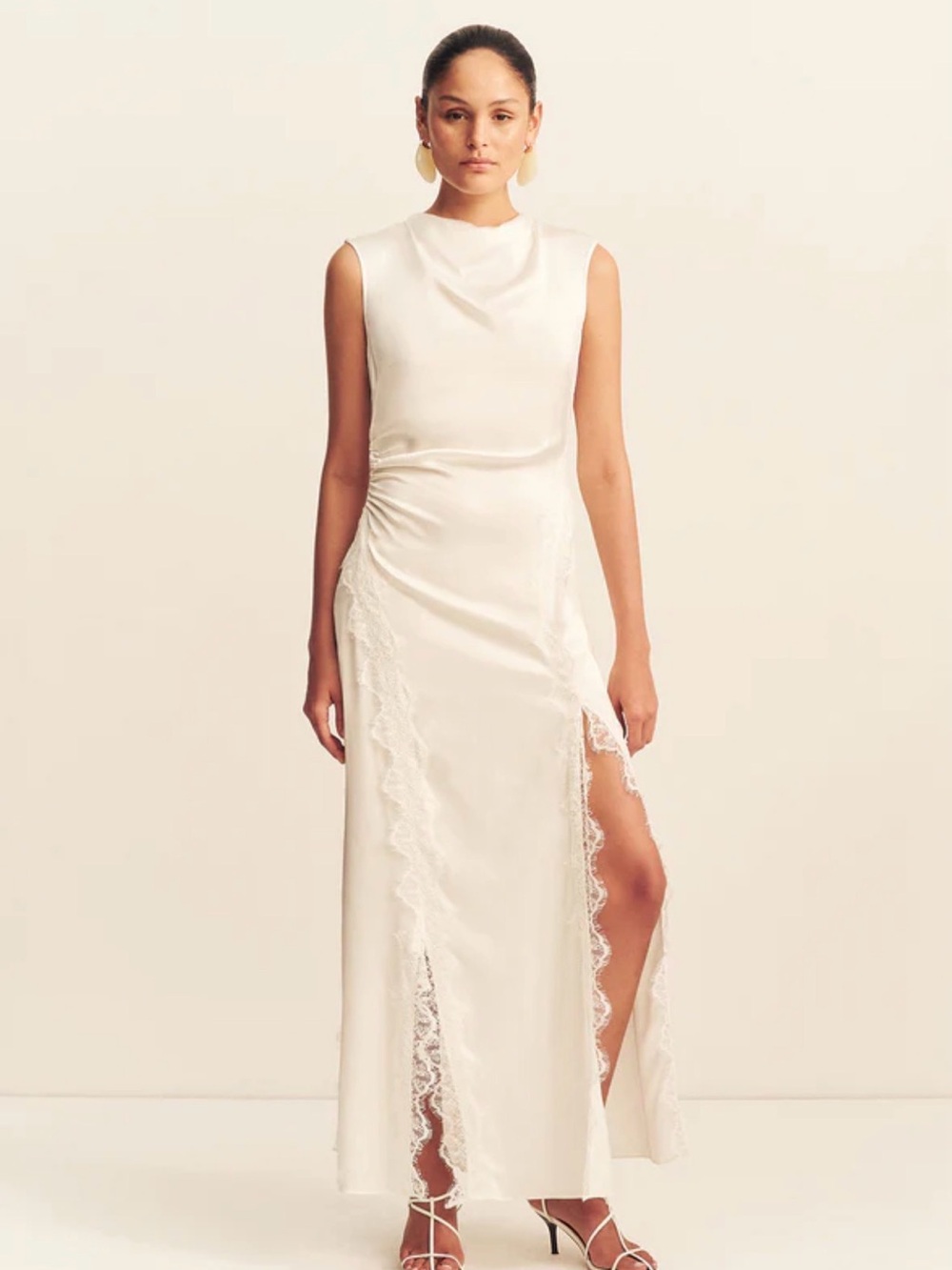 Shona Joy Allegra lace paneled maxi dress